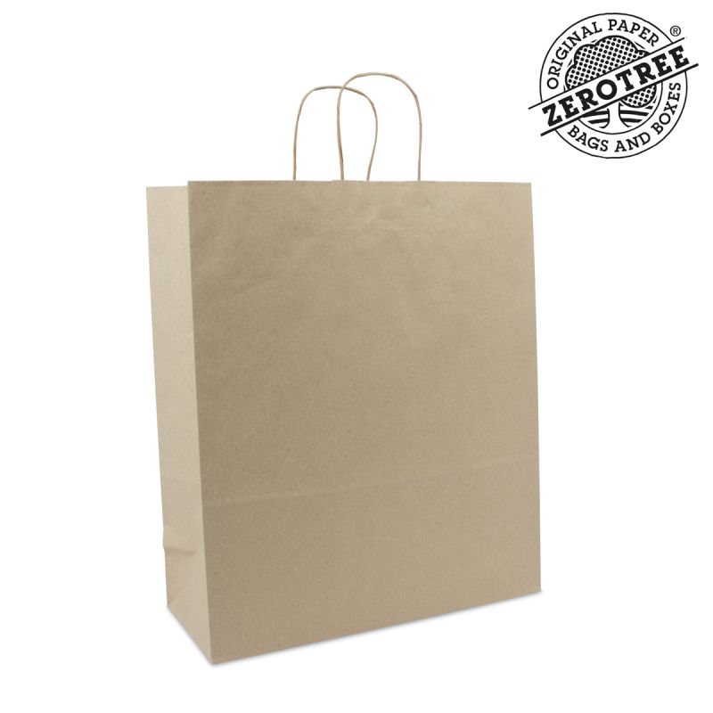 ZEROTREE® Taschen mit gedrehte Griffen - Recycling-Graspapier